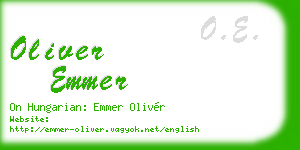 oliver emmer business card