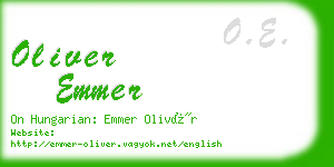 oliver emmer business card